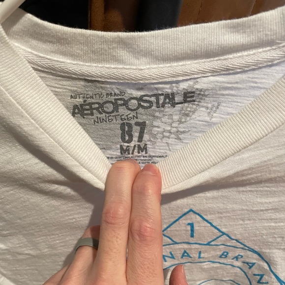 White and light blue t shirt - Picture 2 of 2